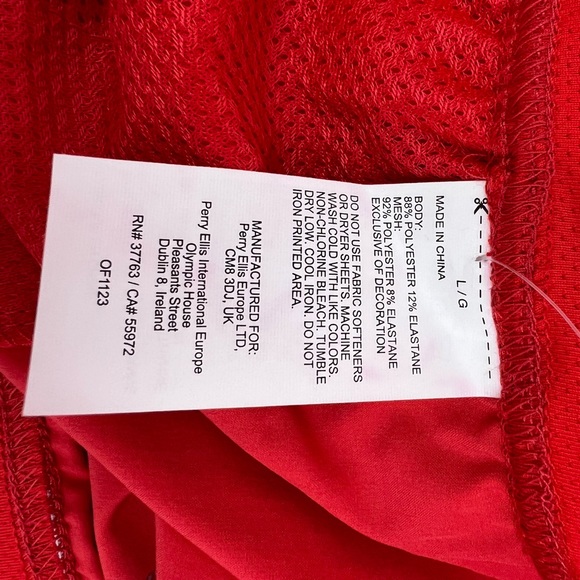 PERRY ELLIS SPORT SHORTS, RED, LARGE, WICKING STRECH FABRIC - Picture 13 of 16